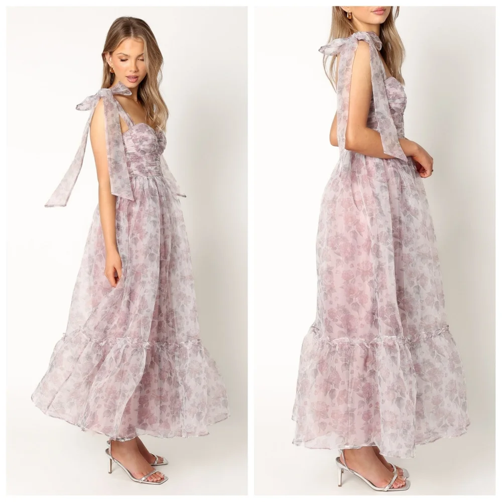 Petal & Pup Pink Floral Midi Dress - Picture 5 of 11